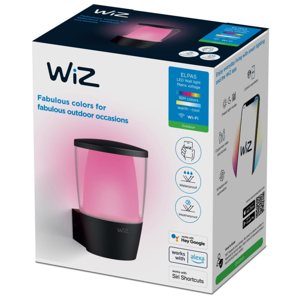 WiZ WiFi Smart Elpas Vägglampa Färg + Varm-kallvit 230V