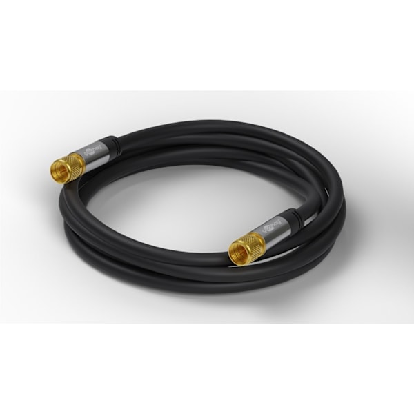 Goobay SAT-antennekabel (135 dB), 4x afskærmet guldbelagt, F-stik
