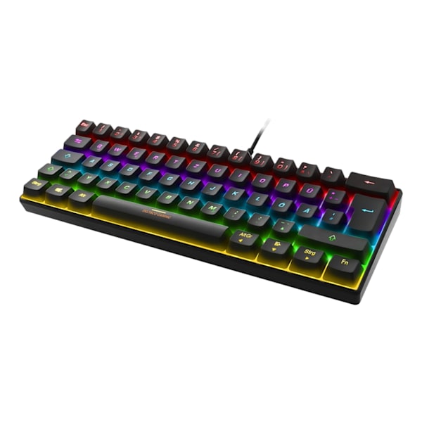 DELTACO GAMING mechanical keyboard with 60% layout, RGB, red switches
