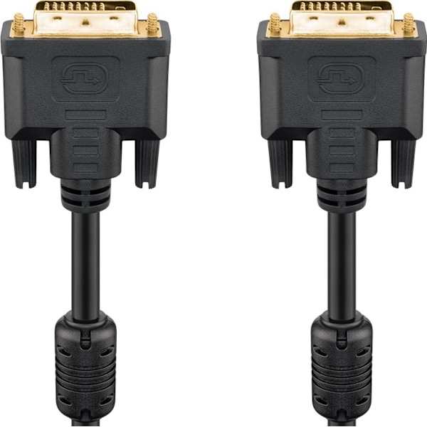 Goobay DVI-D Full HD-kabel Dual Link, forgyldt DVI-D-stik dual link (24 + 1 ben) > DVI-D-stik dual link (24 + 1 ben), 3 m