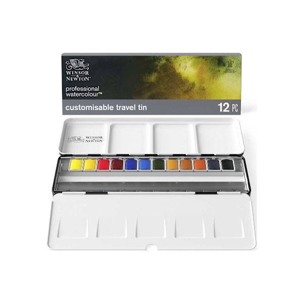WINSOR Watercolour proff. 12x1/2 pans in box