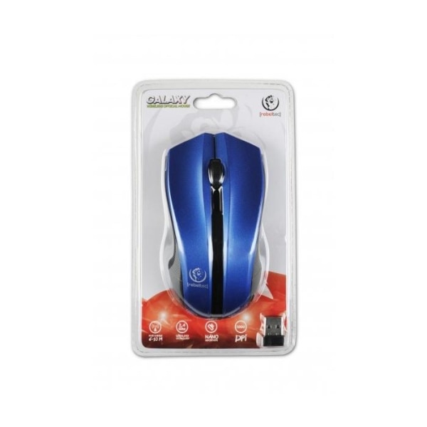 Rebeltec Galaxy - trådlös mus med blå/svart design