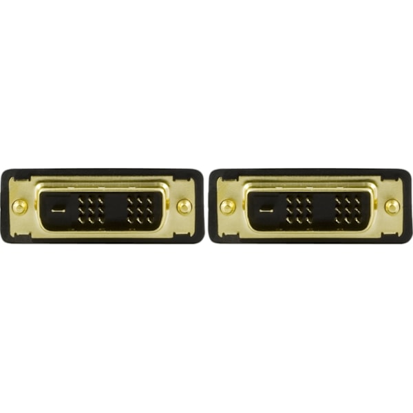 DELTACO DVI Single Link monitorkabel, DVI-D 18+1-pin han-han, guldplet