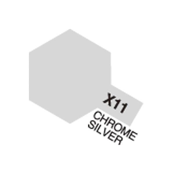 TAMIYA Acrylic Mini X-11 Chrome Silver (Gloss) Silver