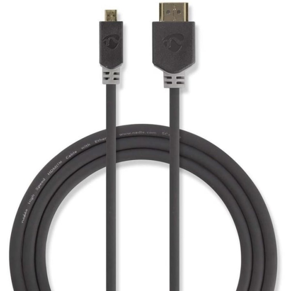 Höghastighets HDMI-kabel med Ethernet | HDMI-HDMI-mikro | 2.0 m