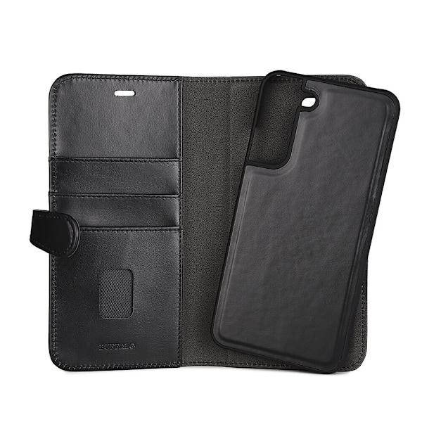 Buffalo Wallet Læder Til 3 kort Samsung S22+ Sort Svart