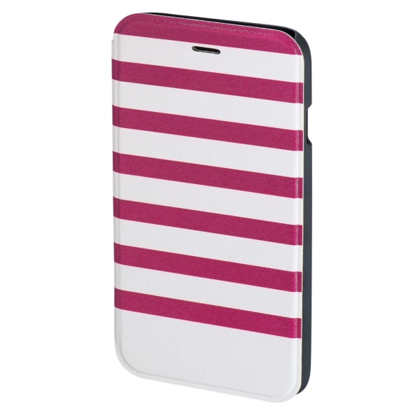 HAMA Mobil Wallet DesignLine iPhone 6/6S Stripe Rosa/Hvid Vit