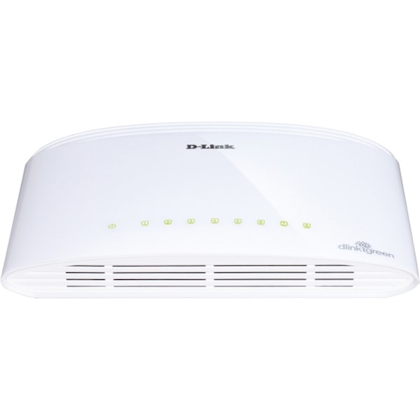 D-Link kytkin, 8x10/100/1000Mbps, RJ45, pöytämalli. musta