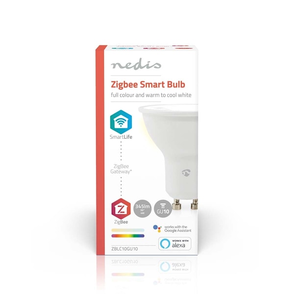 Nedis SmartLife Fuld Farve Pære | Zigbee 3.0 | GU10 | 345 lm | 4.7 W | RGB / Varm til kølig hvid | 2200 - 6500 K | Android™ / IOS | Spot | 1 stk