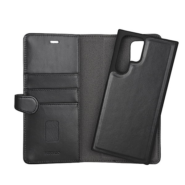 Buffalo Wallet Læder Til 3 kort Samsung S22 Ultra Sort Svart