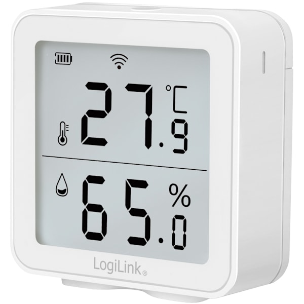 LogiLink Smart Temp- & luftfuktighetssensor Wifi Tuya