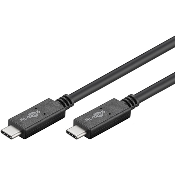 Goobay USB-C™-kabel USB 3.2 Gen 2x2, USB-PD, 5A, 1 m, svart USB-C™ plugg > USB-C™ plugg