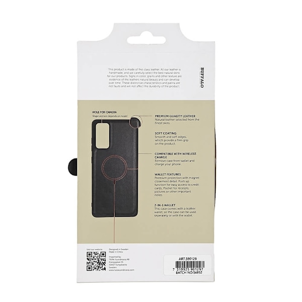 Buffalo Mobilcover Læder 2-i-1 Sort - Samsung S23 FE 5G Svart