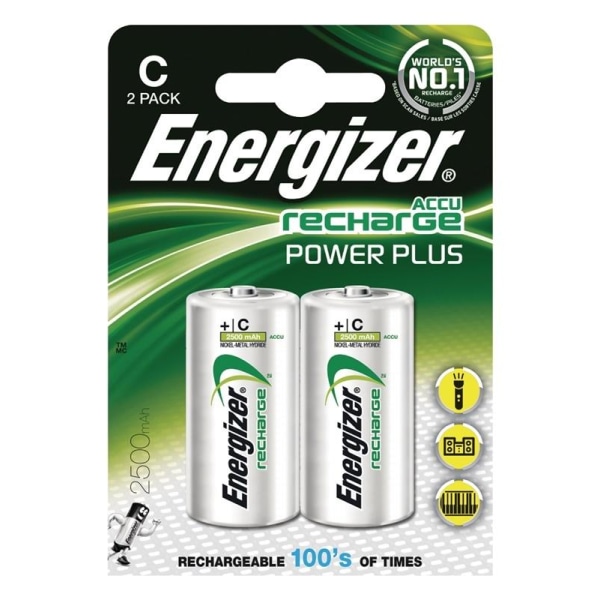 Energizer Batteri NiMH C/LR14 1.2 V 2500 mAh PowerPlus 2-pack (6