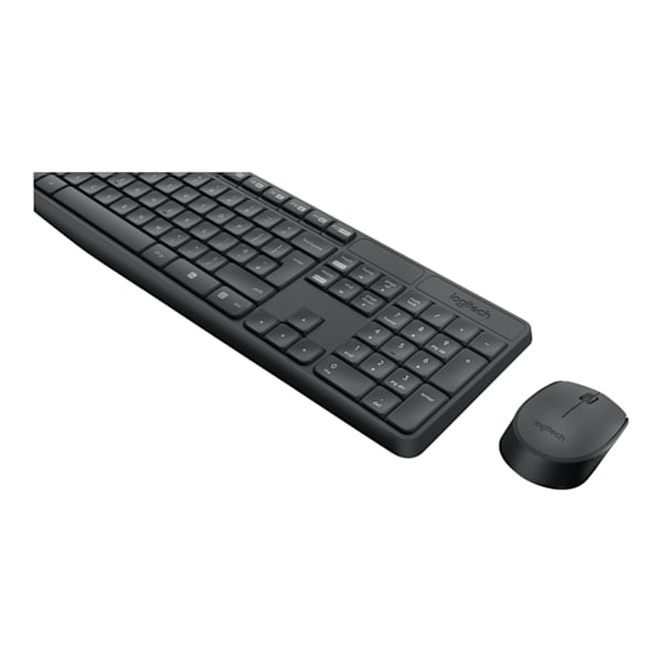 Logitech MK235 Näppäimistö RF Langaton QWERTY American International Harmaa