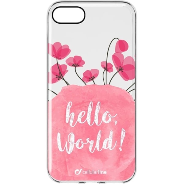 CellularLine Bloom, TPU skal iPhone 7/8/SE(2nd gen), Transparant med blommor Transparent