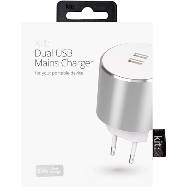 KIT PLATINUM Lader 220V 2xUSB  3.4A Rosegold