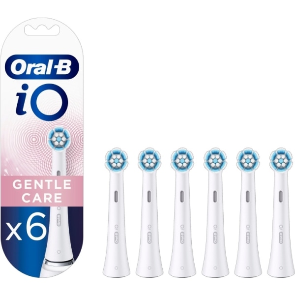 Oral B iO Gentle Care - børstehoveder, hvide, 6 stk