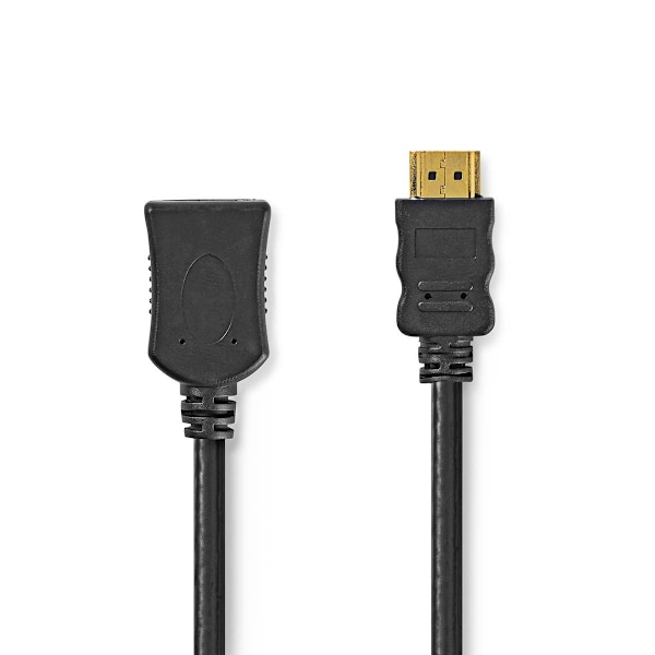 Nedis High Speed ​​HDMI ™ Kaapeli Ethernet | HDMI™ liitin | HDMI™ Ulostulo | 4K@30Hz | 10.2 Gbps | 5.00 m | Pyöreä | PVC | Musta | Label