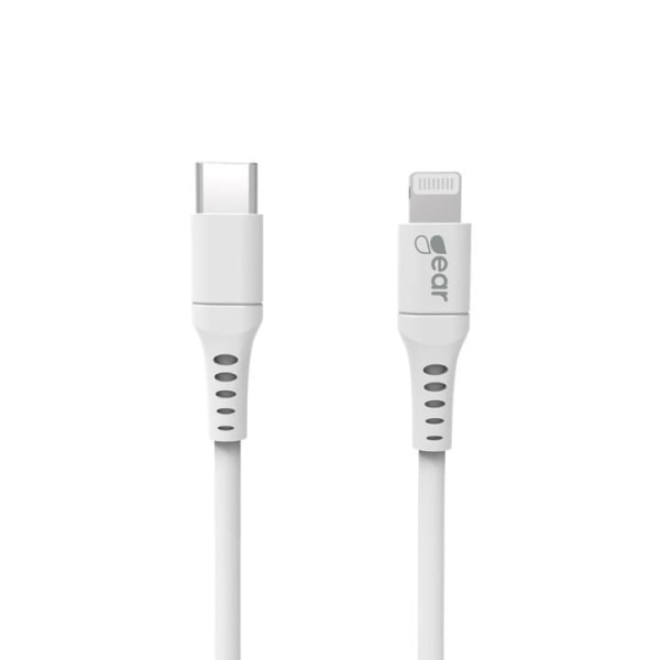 GEAR Ladekabel USB-C til Lightning 2m Hvid MFI C94