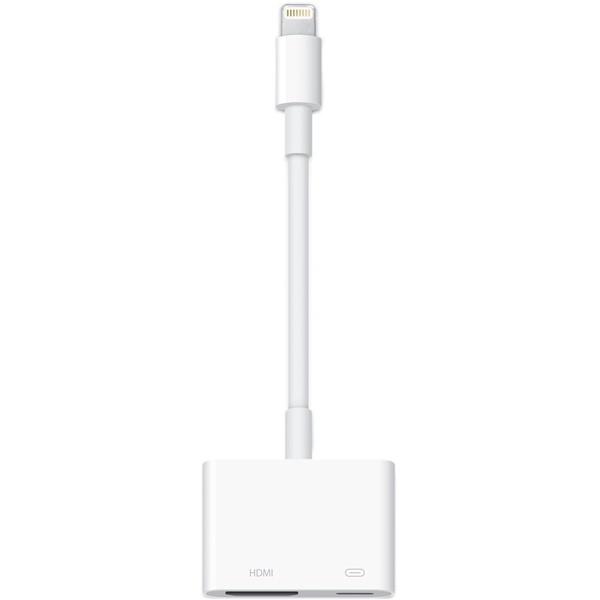 Apple, adapter, HDMI til lightning, hvid