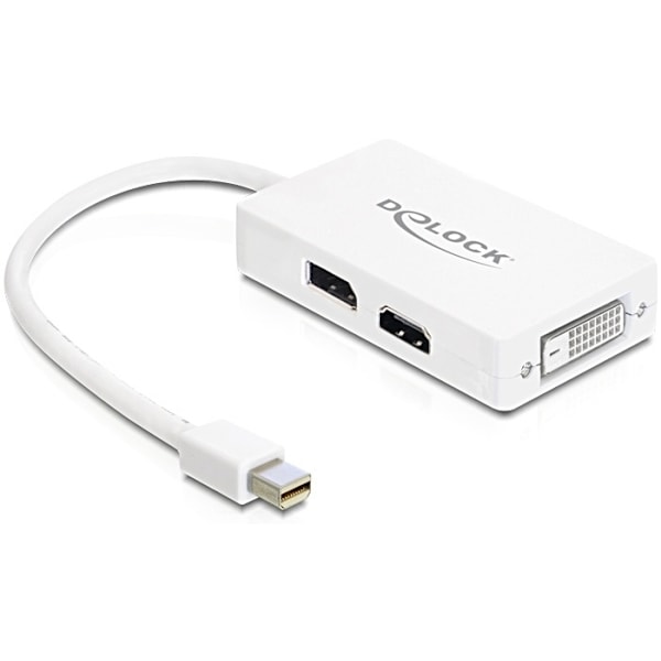 DeLOCK adapteri,Mini DisplayPortti - DVI/HDMI/DisplayPortti, 0,1, valk