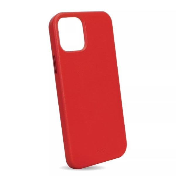 Puro iPhone 13 SKY Suojakuori, nahkainen look, punainen Röd