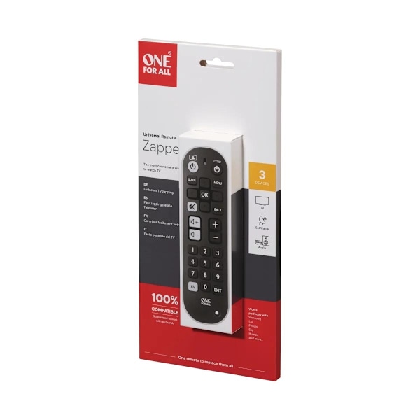 One For All URC 6820 Universal Remote Control Zapper+