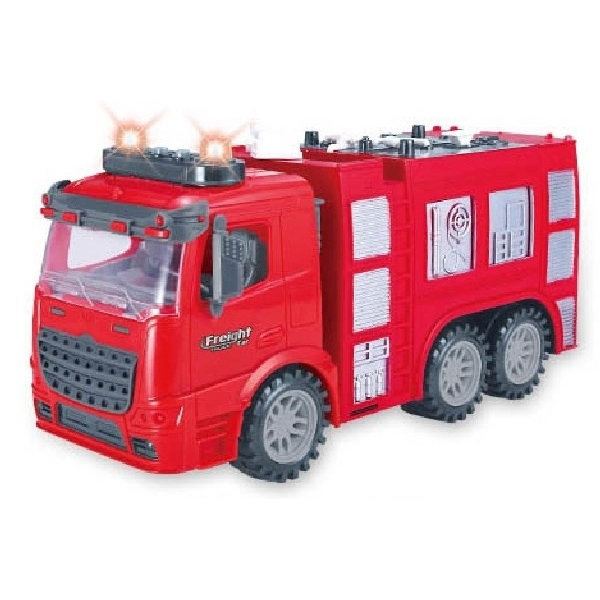 CONTRUCK Brandbil med sprøjte, lys, lyd & Try Me 1:14 rød