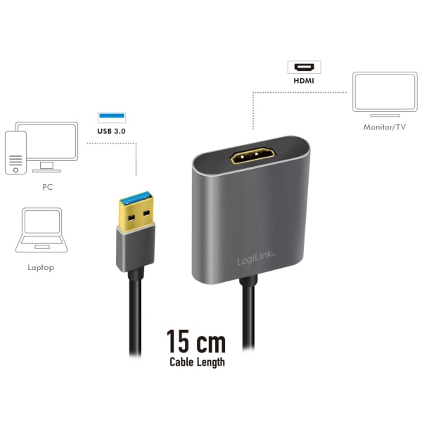 LogiLink USB-A 3.0 -> HDMI-Hona Adapter