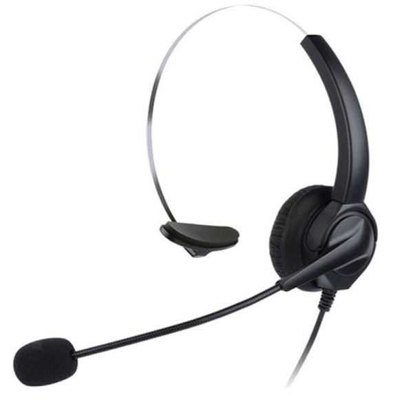 Call Center-headset med fjärrkontroll, USB, Svart