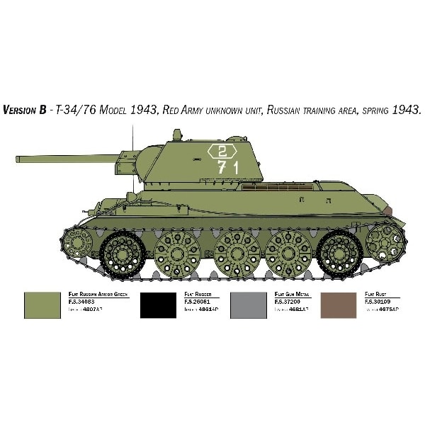 ITALERI 1:35 T-34/76 Model 1943 (premium edition)
