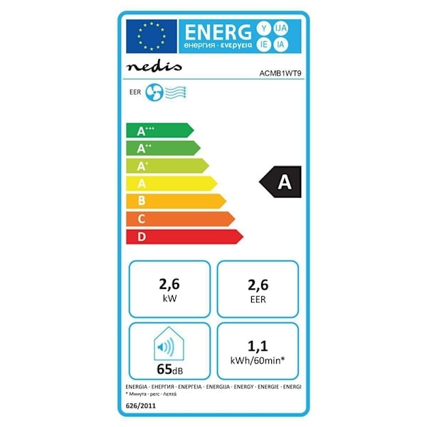 Nedis Portabel AC för 50m² / Luftkonditionering / Aircondition (12000 BTU)