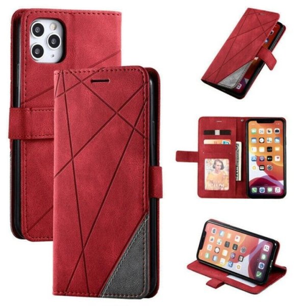 Mobilväska med 3st kortfack till iPhone 12 Mini, Röd Röd