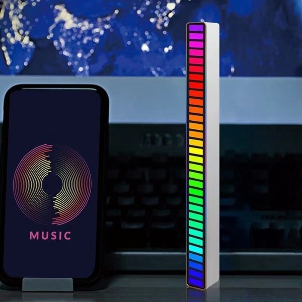 Mini RGB-ljus som spelar i takt till musiken