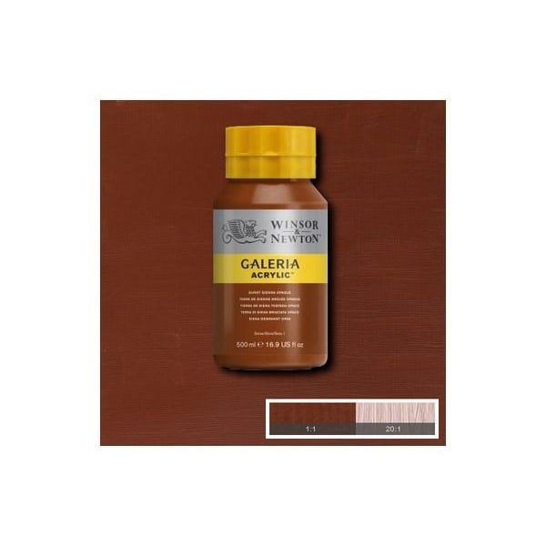 WINSOR Galeria Acrylic 500Ml Burnt Sienna Opaque 077