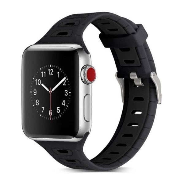 Apple Watchin kanssa yhteensopiva silikoniranneke, 42mm, Sport, musta