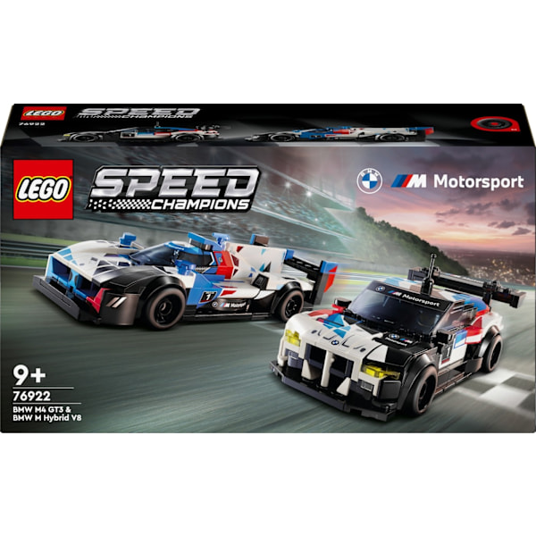 LEGO Speed Champions 76922  - BMW M4 GT3‑ ja BMW M Hybrid V8 ‑kilpa-autot