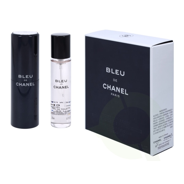 Chanel Bleu De Chanel Pour Homme Giftset 60 ml, Edt Spray 20ml/2x Edt Spray Refill 20ml - Travel Sprays