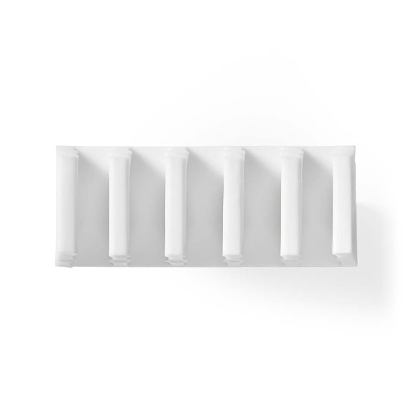 Nedis Kabelhantering | Kabelklämma | Klicka och Go | 2 st. | Antal platser: 5 Skivor | Maximal kabeltjocklek: 7.1 mm | Polypropylene | Vit
