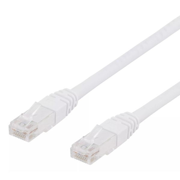 DELTACO U/UTP Cat6 patchkabel, LSZH (Low smoke zero halogen), 2m, hvid