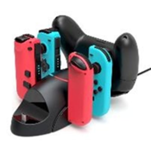 Ladestation til Nintendo Switch og JoyCon, 6 i 1