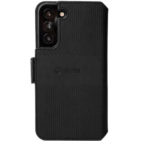 krusell Leather Phone Wallet Galaxy S22+ Svart Svart