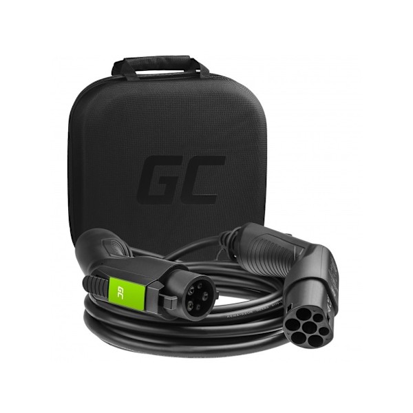 greencell Ladekabel Elbil EV18 Typ1 5m 3.6kW 16A 1-FAS Sort IP55