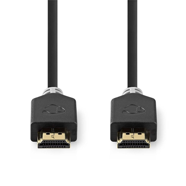Nedis High Speed ​​HDMI ™ Kaapeli Ethernet | HDMI™ liitin | HDMI™ liitin | 4K@30Hz | ARC | 10.2 Gbps | 15.0 m | Pyöreä | PVC | Antrasiitti | Laatikko