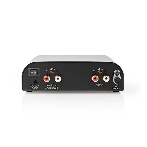 Nedis Forforstærker | Tilslutninger indgang: 1x RCA | Tilslutninger udgang: 1x RCA | 2 Kanaler | Phono / Pladespiller | Automatisk | Sort