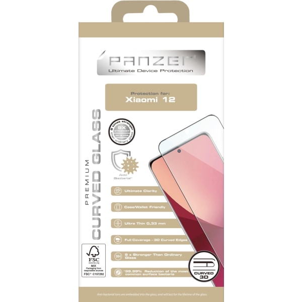panzer Xiaomi 12 Curved Glass Transparent