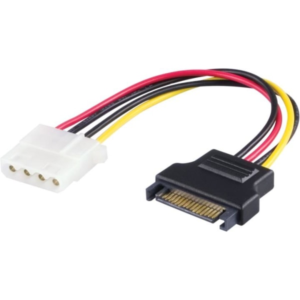 DELTACO Strømadapter til harddiske, 4-pin til Serial ATA strømst