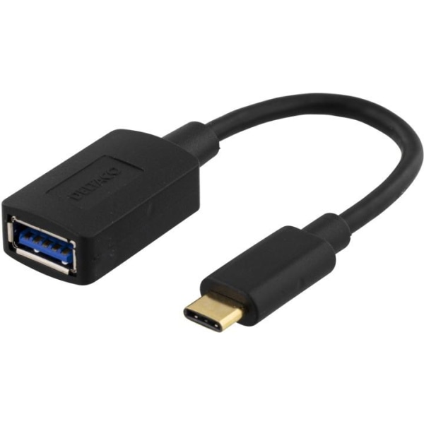 DELTACO USB-adapter, USB 3.1 type C male - type A female, Gen 1,