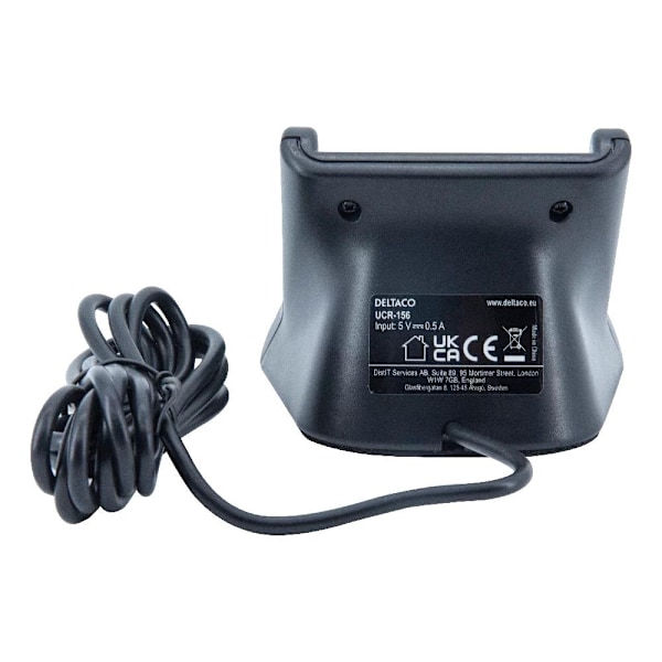 DELTACO UCR-156 Smartkortläsare, USB, svart